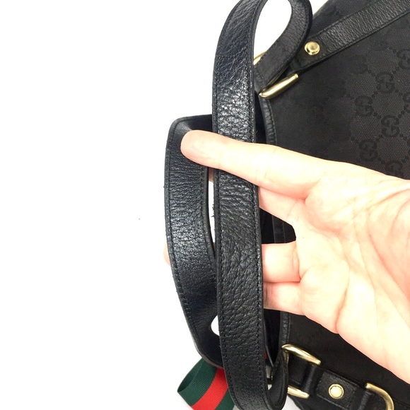 Authentic Gucci Abbey black monogram canvas shoulder bag - Picture 12 of 16
